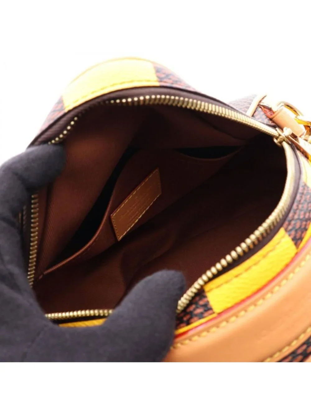 Louis Vuitton Handbag Chess Messenger Damier Pop Jaunemat 2-Way Leather